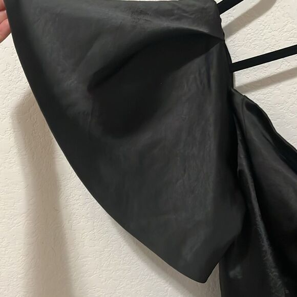 Free People x Fame and Partners Cara One-Shoulder Dress Black Ruffle, Size 6 - Picture 7 of 11